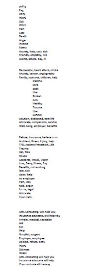insurance words